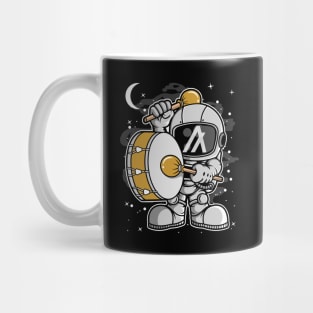 Astronaut Drummer Algorand ALGO Coin To The Moon Crypto Token Cryptocurrency Blockchain Wallet Birthday Gift For Men Women Kids Mug